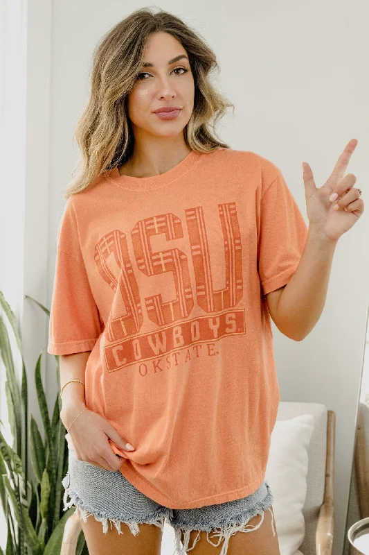 Livy Lu: OSU Cowboys Preppy Plaid Comfort Colors Tee