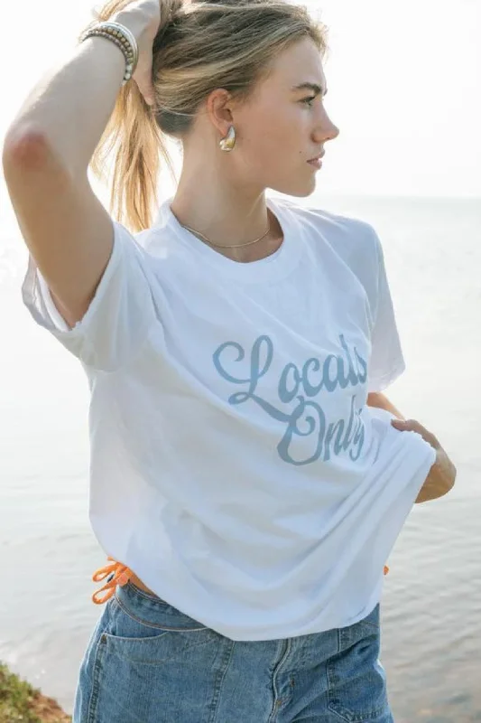 "Locals Only" Tee in White