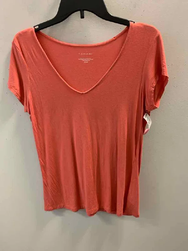 TAHARI Tops Size M CORAL SHORT SLEEVES TOP