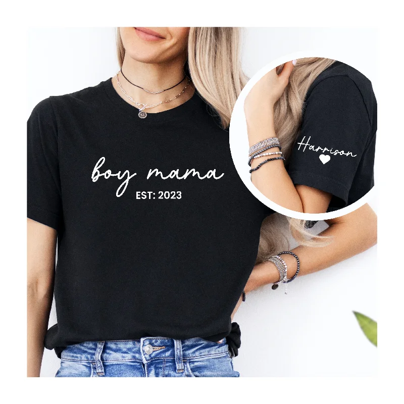 Boy Mama Established Personalised Year T-Shirt