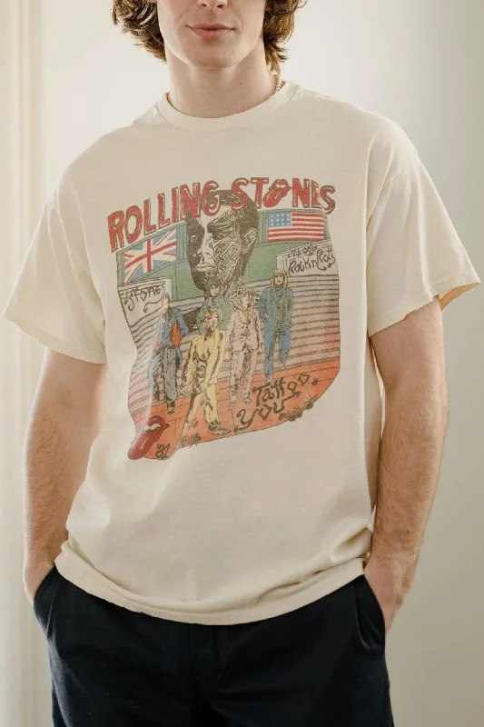 Rolling Stones Tattoo You Thrifted Tee in Off White