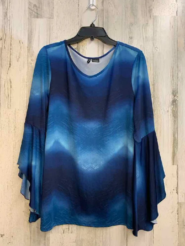 NEW DIRECTIONS Tops Size L Blue LONG SLEEVES TOP