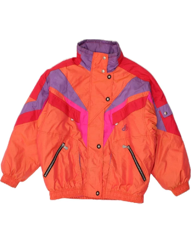 DUBIN Womens Windbreaker Jacket IT 42 Medium Orange Colourblock Polyamide