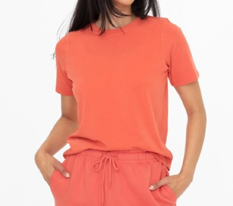 Pima Cotton Classic Tee Terracotta