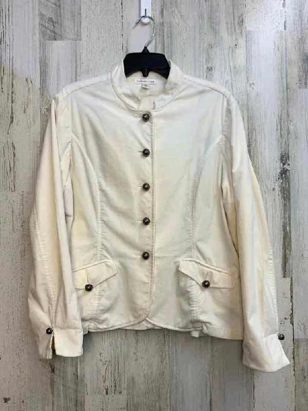 PRE-OWNED COLDWATER CREEK Tops Size 12 OFF WHITE LONG SLEEVES TOP/CORDUROY