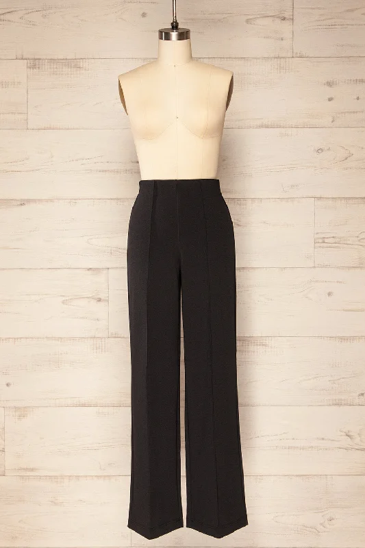 Polise Black | High-Waisted Wide-Leg Pants