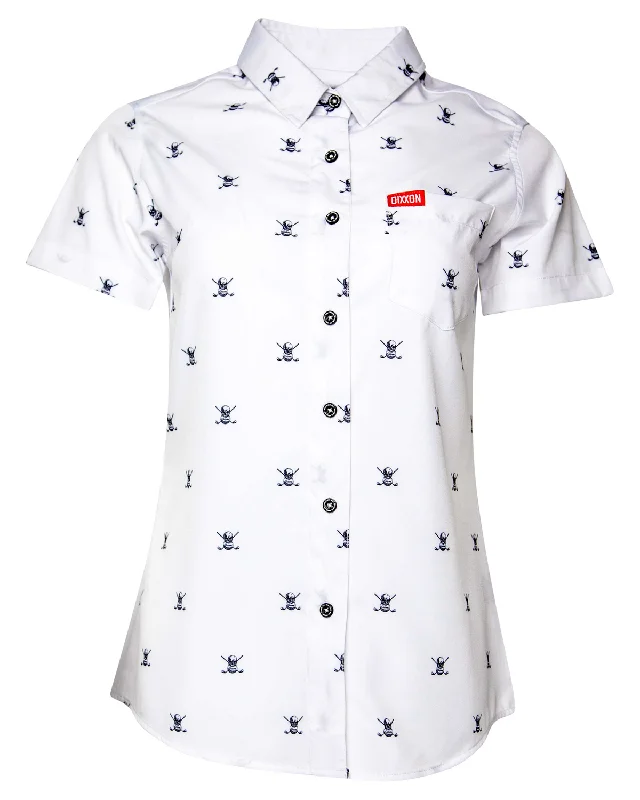 Mulligan Women's Short Sleeve Party Shirt - White