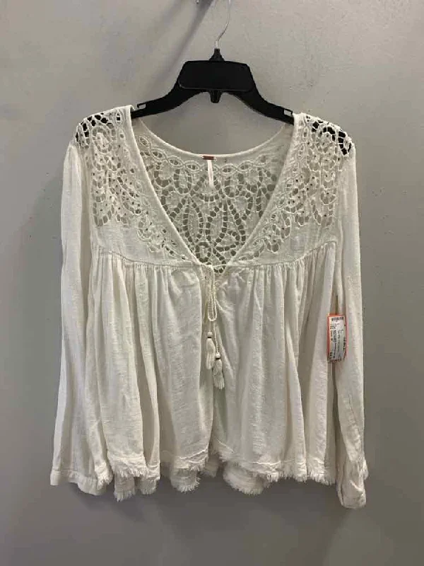 FREE PEOPLE Tops Size M White LONG SLEEVES TOP