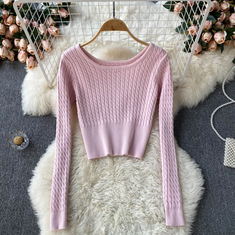 Long sleeved slim fit knit sweater  1599